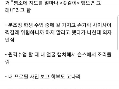 한 초등교사가 7개월동안 겪은 일들