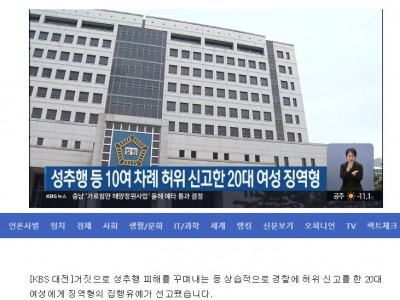 성범죄 10여차례 허위신고한 여성 집행유예