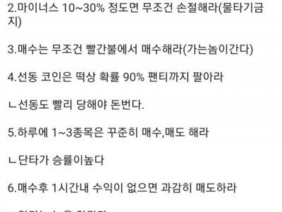 코인고수의 조언