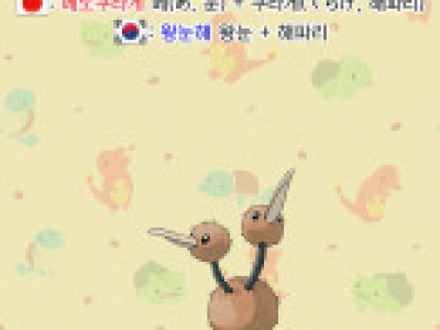 1세대 포켓몬스터 작명 센스(?) 일본 vs 한국