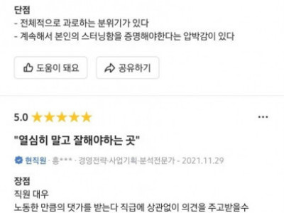 넷플릭스 코리아 근무자들의 회사 평가