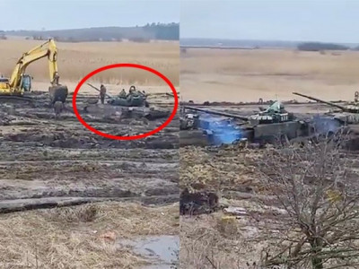 탱크 12대가 진흙탕에 빠져…러시아 발목 잡는 우크라 해빙기?