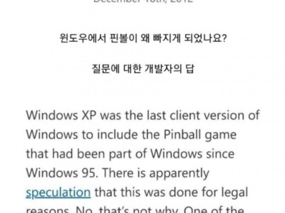 추억의 인터넷 게임 핀볼이 사라진 이유