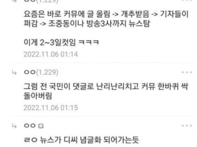 현실이 커뮤니티화 되어가는 한국
