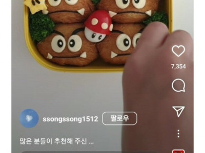 SNS에서 본대로 아들 유치원 소풍 도시락 싸준 블라인