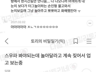 산책하다 반려견과 진심으로 싸운 주인 ㅋㅋ