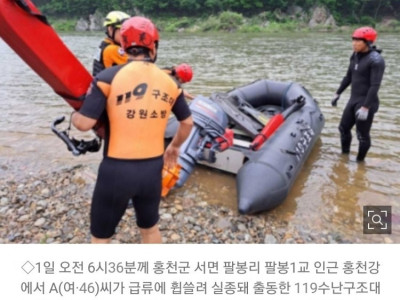 애완견이 구해주겠지?” 홍천강 입수한 40대 실종