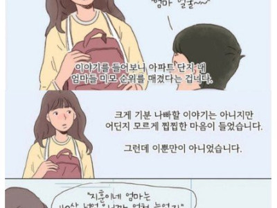 엄마 외모 순위 나눈다는 초딩들