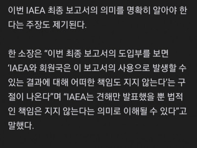 IAEA보고서의 문제점