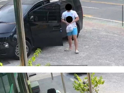 차까지 끌고와서 남의 가게에 쓰레기 투기