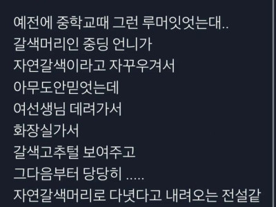 여중딩 고추털 루머