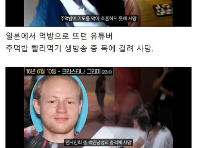 유튜버들의 사망 사고