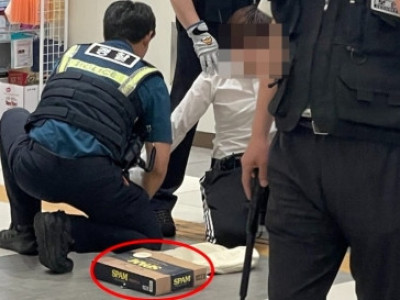 스팸상자서 나온 흉기…고속터미널 배회한 20대男 호신용