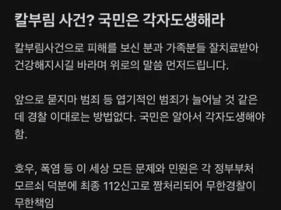 블라-경찰] 칼부림 사건? 각자도생해라.jpg