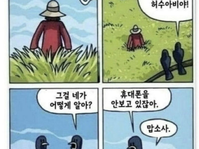 요즘 참새들이 허수아비 구별하는 법
