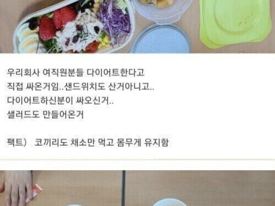 우리회사 여직원분들 다이어트
