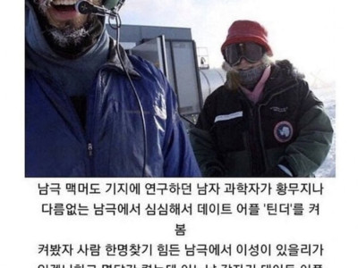남극에서 데이트 어플을 켰더니ㄷㄷㄷ