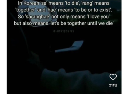 사랑해요의 뜻