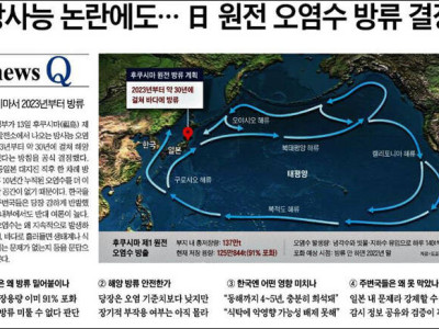 조선일보·TV조선, 후쿠시마 오염수 그토록 우려하더니 변절