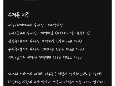 블라) 수저론 기준