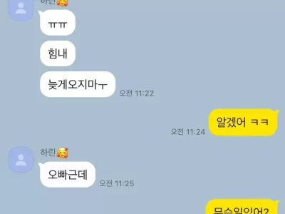 오늘자 10살 차이 오빠, 여동생 톡ㄷㄷ.jpg