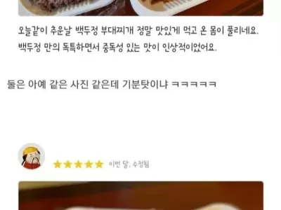 딱 걸린 배달앱 리뷰 주작