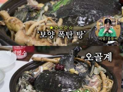 용봉탕에 들어간 자라 먹어본 히밥과 박명수의 반응.jpg