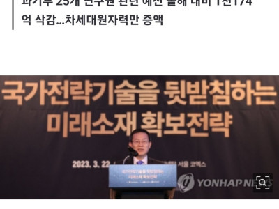 '새 성장엔진인데'…12대 국가전략기술 R&amp;D 예산 19% 감축