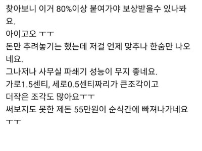 55만원을 파쇄기에 갈아 넣은 여자 ㄷ..JPG