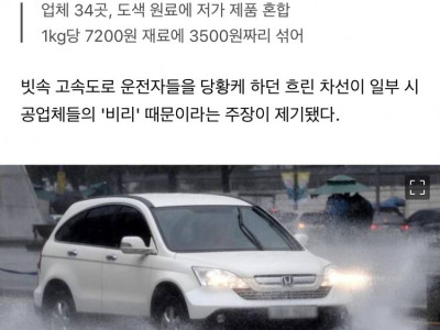 비만 오면 사라지던 차선…시력 아닌 '비리' 때문이었다