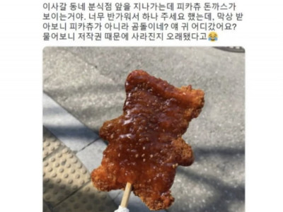 피카츄 돈까스 근황