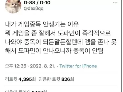 게임중독 안생기는 이유