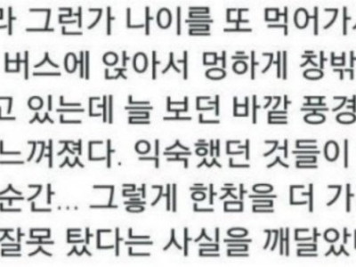 새롭게 느껴진 풍경