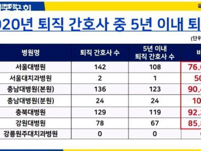 5년 이내 퇴직자 100%인 직업