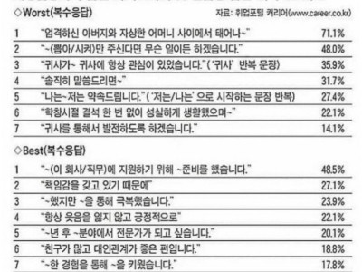 자소서 최고/최악의 문장
