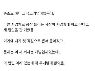 10개월차 신입이 회사 폐업 시킴