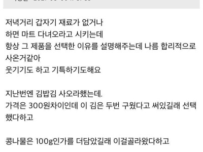 초딩 아들 심부름 후기