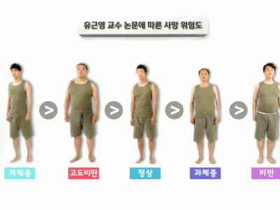 체중별 사망 위험도