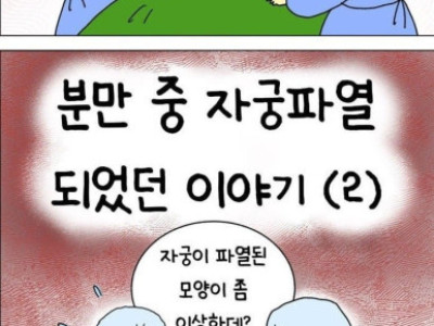 분만중 자궁이 파열된 이유