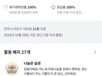 당근마켓 온도 99도의 위엄