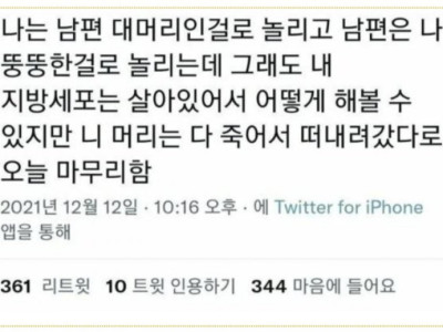 부부의 살벌한 말다툼