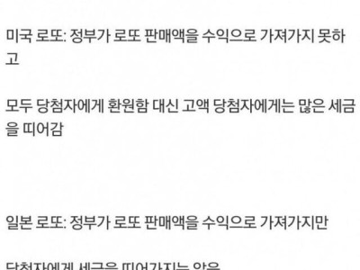 한국,미국,일본 로또의 차이