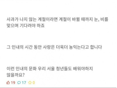 지역별 청년들이 고백하는 방법