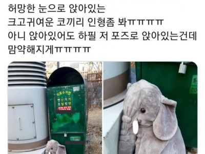 왠지 불쌍해 보이는 코끼리 인형