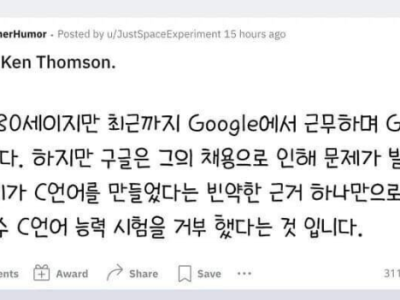 C언어 시험 거부하고도 구글 합격한 사람