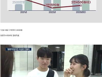 방문객들이 돈을 안쓰고 구경면 하다가서 고민이라는 탑급 백화점