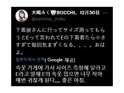 ㅇㅎ) E컵 속옷이 작다고 말하는 일본 처자..jpg