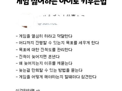 게임싫어하는아이로 키우는방법.jpg