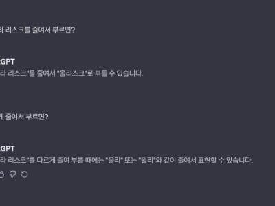 GPT한테 울트라리스크 줄임말 물어보면