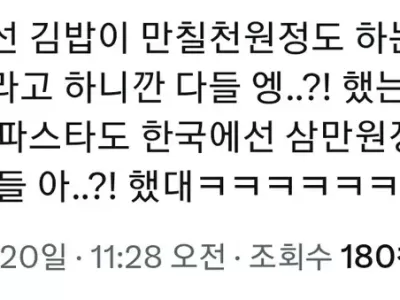 이탈리아에서 김밥이 고급음식인 이유